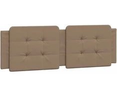 Lovos rėmas su galvūgaliu, kapučino , 160x200cm, dirbtinė oda