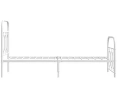 Lova Lovos rėmas su galvūgaliu/kojūgaliu, baltas, 75x190cm, metalas