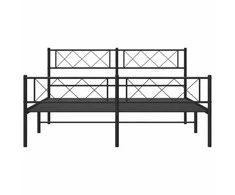 Lova Lovos rėmas su galvūgaliu/kojūgaliu, juodas, 140x190cm, metalas