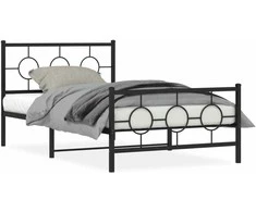 Lova Lovos rėmas su galvūgaliu/kojūgaliu, juodas, 107x203cm, metalas