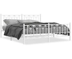 Lova Lovos rėmas su galvūgaliu/kojūgaliu, baltas, 183x213cm, metalas