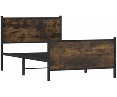 Lova Lovos rėmas be čiužinio, dūminio ąžuolo, 100x190cm, metalas