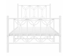 Lova Lovos rėmas su galvūgaliu/kojūgaliu, baltas, 75x190cm, metalas