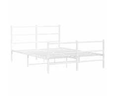 Lova Lovos rėmas su galvūgaliu/kojūgaliu, baltas, 140x190cm, metalas