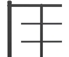 Lova Lovos rėmas su galvūgaliu/kojūgaliu, juodas, 75x190cm, metalas