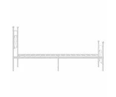 Lova Lovos rėmas su galvūgaliu/kojūgaliu, baltas, 107x203cm, metalas