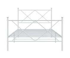 Lova Lovos rėmas su galvūgaliu/kojūgaliu, baltas, 100x200cm, metalas