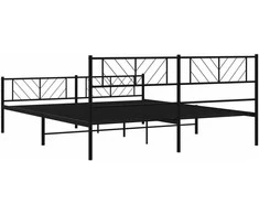 Lova Lovos rėmas su galvūgaliu/kojūgaliu, juodas, 180x200cm, metalas