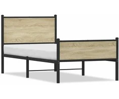 Lova Lovos rėmas be čiužinio, sonoma ąžuolo, 90x200cm, metalas