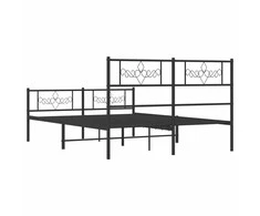 Lova Lovos rėmas su galvūgaliu/kojūgaliu, juodas, 120x190cm, metalas