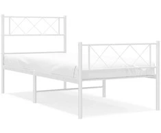 Lova Lovos rėmas su galvūgaliu/kojūgaliu, baltas, 100x200cm, metalas