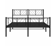 Lova Lovos rėmas su galvūgaliu/kojūgaliu, juodas, 120x190cm, metalas