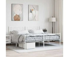 Lova Lovos rėmas su galvūgaliu/kojūgaliu, baltas, 183x213cm, metalas