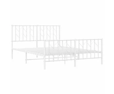 Lova Lovos rėmas su galvūgaliu/kojūgaliu, baltas, 135x190cm, metalas