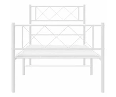 Lova Lovos rėmas su galvūgaliu/kojūgaliu, baltas, 107x203cm, metalas