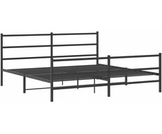 Lova Lovos rėmas su galvūgaliu/kojūgaliu, juodas, 193x203cm, metalas