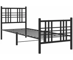Lova Lovos rėmas su galvūgaliu/kojūgaliu, juodas, 75x190cm, metalas