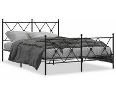 Lova Lovos rėmas su galvūgaliu/kojūgaliu, juodas, 137x190cm, metalas