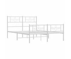 Lova Lovos rėmas su galvūgaliu/kojūgaliu, baltas, 135x190cm, metalas