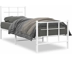 Lova Lovos rėmas su galvūgaliu/kojūgaliu, baltas, 75x190cm, metalas