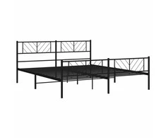 Lova Lovos rėmas su galvūgaliu/kojūgaliu, juodas, 183x213cm, metalas