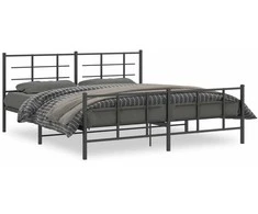 Lova Lovos rėmas su galvūgaliu/kojūgaliu, juodas, 183x213cm, metalas