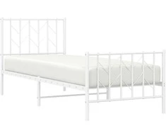 Lovos rėmas su galvūgaliu/kojūgaliu, baltas, 80x200cm, metalas