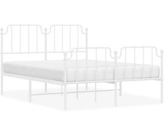 Lova Lovos rėmas su galvūgaliu/kojūgaliu, baltas, 135x190cm, metalas