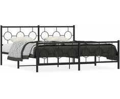 Lova Lovos rėmas su galvūgaliu/kojūgaliu, juodas, 183x213cm, metalas