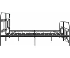 Lovos rėmas su galvūgaliu/kojūgaliu, juodas, 200x200cm, metalas