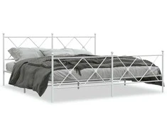 Lova Lovos rėmas su galvūgaliu/kojūgaliu, baltas, 183x213cm, metalas
