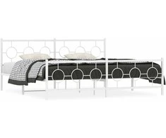 Lova Lovos rėmas su galvūgaliu/kojūgaliu, baltas, 200x200cm, metalas
