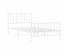 Lova Lovos rėmas su galvūgaliu/kojūgaliu, baltas, 107x203cm, metalas