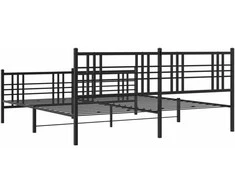 Lova Lovos rėmas su galvūgaliu/kojūgaliu, juodas, 193x203cm, metalas
