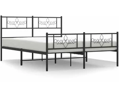 Lova Lovos rėmas su galvūgaliu/kojūgaliu, juodas, 160x200cm, metalas