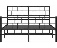 Lova Lovos rėmas su galvūgaliu/kojūgaliu, juodas, 140x200cm, metalas
