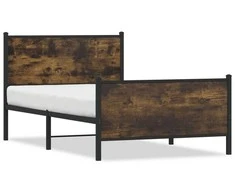 Lova Lovos rėmas be čiužinio, dūminio ąžuolo, 100x190cm, metalas