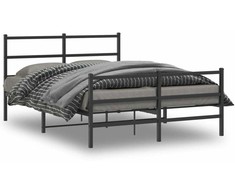 Lova Lovos rėmas su galvūgaliu/kojūgaliu, juodas, 140x190cm, metalas
