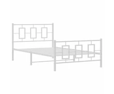 Lova Lovos rėmas su galvūgaliu/kojūgaliu, baltas, 107x203cm, metalas