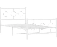 Lova Lovos rėmas su galvūgaliu/kojūgaliu, baltas, 100x200cm, metalas