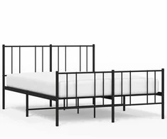 Lova Lovos rėmas su galvūgaliu/kojūgaliu, juodas, 140x190cm, metalas