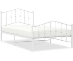 Lova Lovos rėmas su galvūgaliu/kojūgaliu, baltas, 100x200cm, metalas