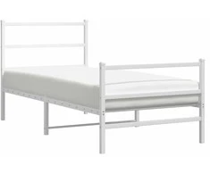 Lova Lovos rėmas su galvūgaliu/kojūgaliu, baltas, 90x190cm, metalas