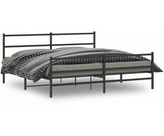 Lova Lovos rėmas su galvūgaliu/kojūgaliu, juodas, 193x203cm, metalas