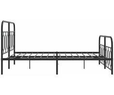 Lova Lovos rėmas su galvūgaliu/kojūgaliu, juodas, 140x190cm, metalas