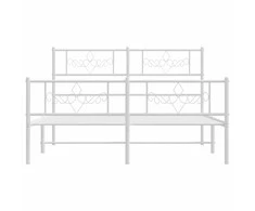 Lova Lovos rėmas su galvūgaliu/kojūgaliu, baltas, 140x190cm, metalas