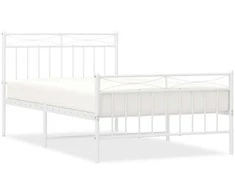 Lova Lovos rėmas su galvūgaliu/kojūgaliu, baltas, 107x203cm, metalas