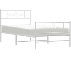 Lova Lovos rėmas su galvūgaliu/kojūgaliu, baltas, 75x190cm, metalas