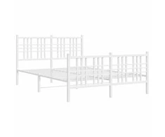 Lova Lovos rėmas su galvūgaliu/kojūgaliu, baltas, 140x190cm, metalas