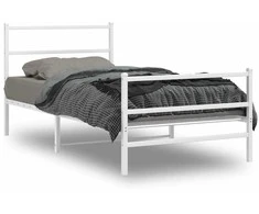 Lova Lovos rėmas su galvūgaliu/kojūgaliu, baltas, 107x203cm, metalas